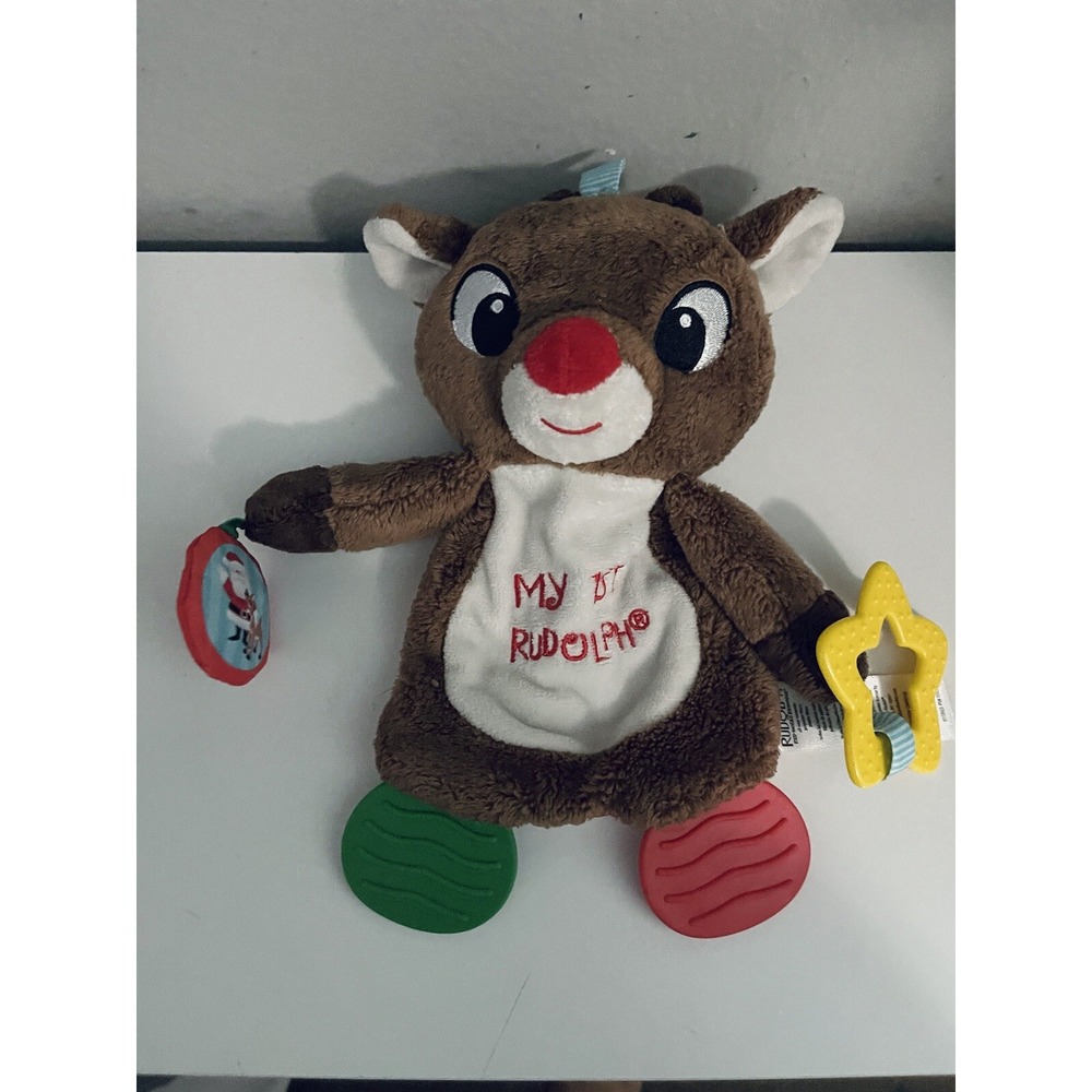 10" My‎ 1st Rudolph Activity Toy with Rattle & Teether - Christmas